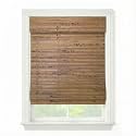 Cordless Woven Wood Roman Shades, 71W x 72H, Winthrop Camel, Sizes 20-72 Wide and 24-72 High