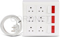 Cordnet Cordnet Premium Modular Extension Board With 3 Core Wire 6  Socket Extension Boards