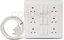 Cordnet Premium Modular Extension Board With 3 Core Wire 6 Socket Extension Boards (White, 2 m)