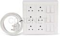Cordnet Premium Modular Extension Board With 3 Core Wire 6 Socket Extension Boards (White, 4 m)