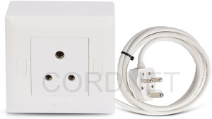 cordnet premium modular extension with with three pin socket three core wire 1  socket extension boards