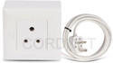 Cordnet Premium Modular Extension With With Three Pin Socket Three Core Wire 1 Socket Extension Boards (White, 5 m)