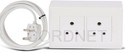 Cordnet Premium Modular Extension With With two Pin Socket and Switch three Core Wire 2  Socket Extension Boards (White, 5 m)