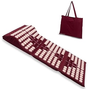 core asana acupressure mat massager for foot back neck and joint pain relief reduce stress amp tension with pillow reflexology accupressure set asparagus green