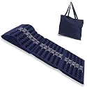 Core Asana Acupressure Mat Massager for Foot, Back, Neck and Joint Pain Relief, Reduce Stress &amp; Tension with Pillow, Reflexology Accupressure Set (Midnight Blue)