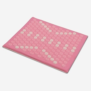 core asana acupressure foot mat for foot back sciatica amp joint pain relief reduce stress amp relaxes muscle tension  foot massager machine for pain relief manual device salt pink mini