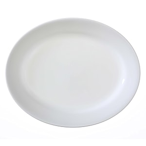 corelle 24 cm vitrelle glass winter frost oval platter pack of 6 white
