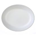 Corelle 24 cm Vitrelle Glass Winter Frost Oval Platter, Pack of 6, White