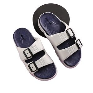 CORGAN Slippers VENTO104-BROWN-WHITE 6 Slip-On Footwear