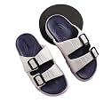 CORGAN Slippers VENTO104-BROWN-WHITE 6 Slip-On Footwear 