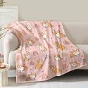 Corgi Blanket Gifts for Corgi Lovers Women Mom Girls Birthday Christmas Valentine Presents Cute Dog Theme Decor Bedroom Living Room Home Sofa Couch Soft Cozy Plush Kids Adults Flannel Throws 60"x80"