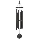 Corinthian Bells 44 Inch Black Large Deep Tone Wind Chimes for Outside, Modern Metal Wind Chime, Made in USA