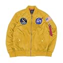 CORIRESHA Mens Apollo NASA Patches Slim Fit Bomber Jackets Windbreaker