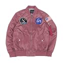 CORIRESHA Mens Apollo NASA Patches Slim Fit Bomber Jackets Windbreaker