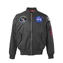 CORIRESHA Mens Apollo NASA Patches Slim Fit Bomber Jackets Windbreaker