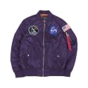 CORIRESHA Mens Apollo NASA Patches Slim Fit Bomber Jackets Windbreaker