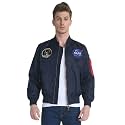 CORIRESHA Mens Apollo NASA Patches Slim Fit Bomber Jackets Windbreaker