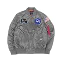 CORIRESHA Mens Apollo NASA Patches Slim Fit Bomber Jackets Windbreaker