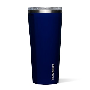 corkcicle insulated tumbler with sliding lid 24 oz gloss midnight navy