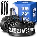 Corki 29 Inch Bike Tire Tube 29 x 1.75 1.95 2.0 2.1 2.125 2.2 2.25 2.3 2.35 2.4 Presta Valve 48mm Schrader Valve 32mm Butyl Rubber 29 Mountain Bicycle Inner Tube 2-Pack