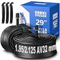Corki 29 Inch Bike Tire Tube 29 x 1.75 1.95 2.0 2.1 2.125 2.2 2.25 2.3 2.35 2.4 Presta Valve 48mm Schrader Valve 32mm Butyl Rubber 29 Mountain Bicycle Inner Tube 2-Pack