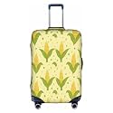 Corn &amp; Yellow Green Dots Elasticity Luggage Protection Cover Travel Scratch Resistant Suitcase Covers Small (18-21 inch suitcase)