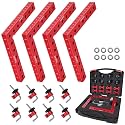 Corner Clamp for Woodworking, 90 Degree Clamp, Right Angle Clamp Woodworking Tools, Aluminum Alloy Positioning Clamping Squares， for Wooden frames (Red)