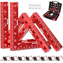 Corner Clamp for Woodworking, 90 Degree Corner Clamp, 4 Pack 5.5"x 5.5" Aluminum Alloy Right Angle Woodworking Tools, Positioning Squares for Picture Frame, Box, Cabinets, Drawers
