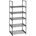 COROID 9 Layer Multipurpose Portable Folding Shoe Rack/Shoe Shelf/Shoe Cabinet with Wardrobe Cover, Easy Installation Stand for Shoes