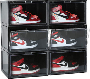 COROID Plastic Sneaker Containers Bins Portable Storage