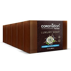 coronation herbal exfoliate amp detox dead sea mud bathing soap  reducing wrinkles amp anti-acne  improve skin elasticity amp minimizing pores amp fine lines  improving the skin tone amp texture  cure acne