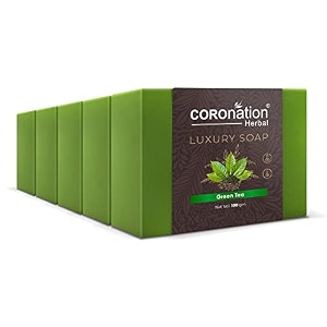 coronation herbal fuji matcha green tea bathing bar for men amp women  removes excess oil sebum amp unclogs pores  anti-pollution amp anti acne  for oil free glowing radiant purifies skin