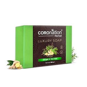 coronation herbal ginger amp australian tea tree premium soap for men amp women  for purifying amp deep skin cleansing  remove dirtgrime amp dead skin cell  detoxifying soap  bathing bar for hands amp body