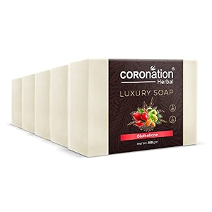 coronation herbal glutathione skin whitening soap for men amp women  reduce appearance of dark spots acne scars amp hyper-pigmentation  repair damaged skin tissues  for clear bright amp radiant skin
