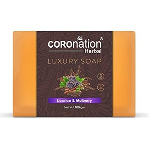coronation herbal licorice amp mulberry premium soap for men amp women  for skin lightening amp brightening  remove dark spots amp dead skin cell  skin lightening soap for natural skin glow  fairness soap