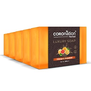coronation herbal orange amp grapefruit detoxify bathing soap for skin brightening  for youthful glowing complexion  reduce excess oil amp sun tan  anti pigmentation  vitamin c soap