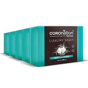 coronation herbal unisex anti-bacterial dead sea mineral soap  removes excess oil sebum amp unclogs pores  for soft smooth amp supple skin  cure acne amp germ protection  oil-free cleanser