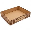 Half Size Catering Carry Box Corrugated B-Flute 21.5" x 12" x 3.5", 50 Pack