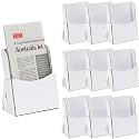 Corrugated Trifold Brochure Holder 4.33 x 5.51 Inch, Rack Card Holder Literature Paper Flyer Display Stand Bookmark Display for Magazine, Pamphlet, Booklets, Menu, Offices,10 Count