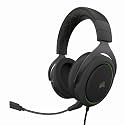 Corsair Hs50 Pro Stereo Adjustable Memory Foam Ear Cups, Lightweight, Noise-Cancelling Detachable Wired Over Ear Headphones with Mic for Pc, Ps4, Xbox One, Switch and Mobile- Green