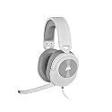 Corsair HS55 Stereo Gaming Headset (Leatherette Memory Foam Ear Pads, Lightweight Construction, Omni-Directional Microphone, Multi-Platform Compatibility with Included Y-Cable Adapter) White