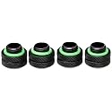 CORSAIR Hydro X Series, XF Hardline, 12mm OD Fittings, Four Pack, Color-Black