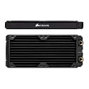 CORSAIR Hydro X Series XR5 240 mm Water Cooling Radiator (Dual 120 mm Fan Mounts, Easy Installation, Premium Copper Construction, Polyurethane Coating, Integrated Fan Screw Guides) Black