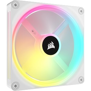 corsair icue link qx140 rgb 140mm magnetic dome rgb single fan - white