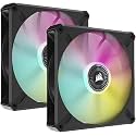 CORSAIR ML140 RGB Elite, 140mm Magnetic Levitation RGB Fan with AirGuide, 2-Pack with Lighting Node CORE