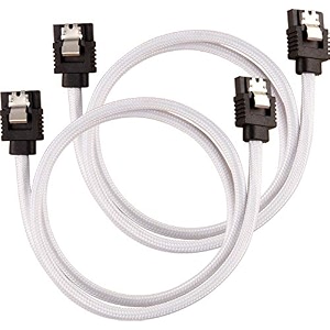 corsair premium sleeved sata cable - sata 6gbps 60cm white