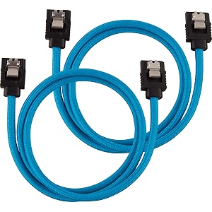 corsair premium sleeved sata cable - sata 6gbps 60cm blue