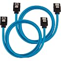 Corsair Premium Sleeved SATA Cable - SATA 6Gbps 60cm, Blue