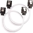 Corsair Premium Sleeved SATA Cable - SATA 6Gbps 30cm, White