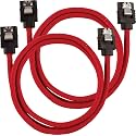 Corsair Premium Sleeved SATA Cable - SATA 6Gbps 60cm, Red